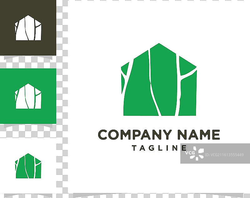 简约房屋自然标志图标图片素材