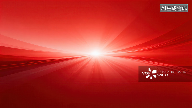 【AI数字艺术】红色光芒放射背景图片素材
