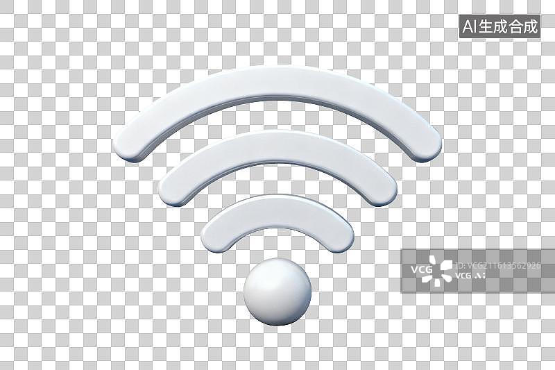 【AI数字艺术】卡通风格，WIFI信号PNG格式的免扣元素图片素材