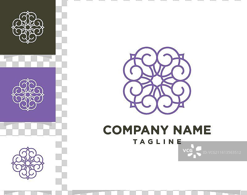 简约的鲜花标志图标图片素材