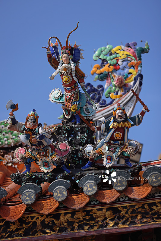 潮州青龙古庙嵌瓷图片素材