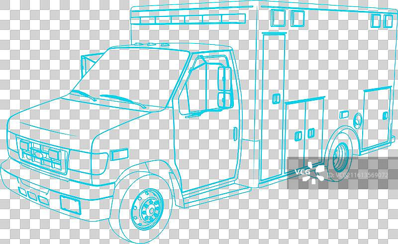 救护车插画图片素材