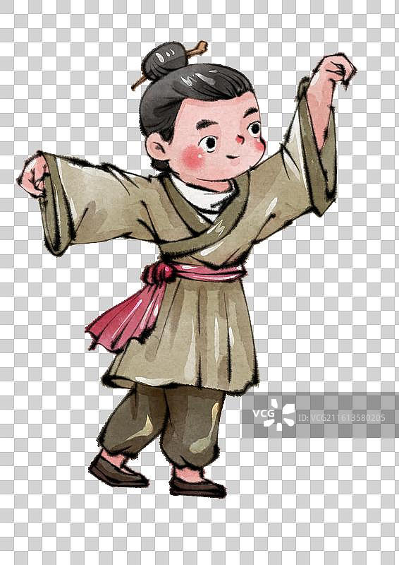 中医养生运动-五禽戏戏元素-猿戏图片素材