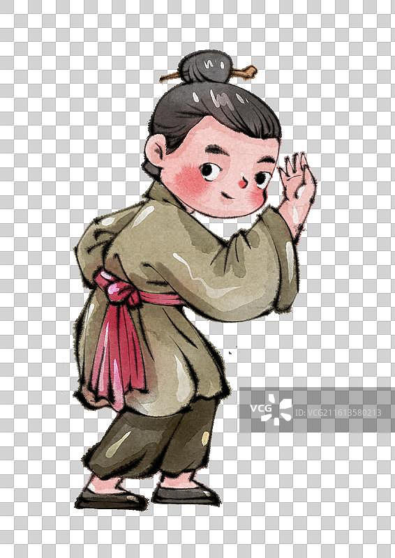 中医养生运动-五禽戏戏元素-猿戏图片素材