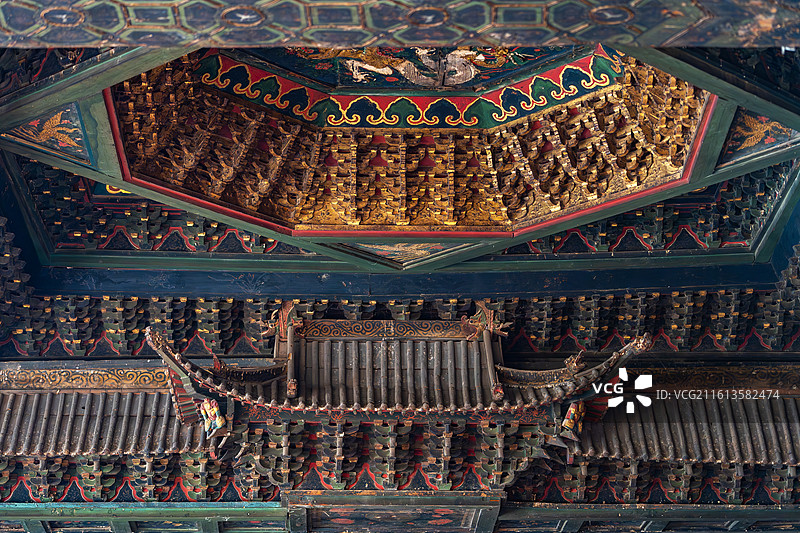 山西应县净土寺藻井图片素材