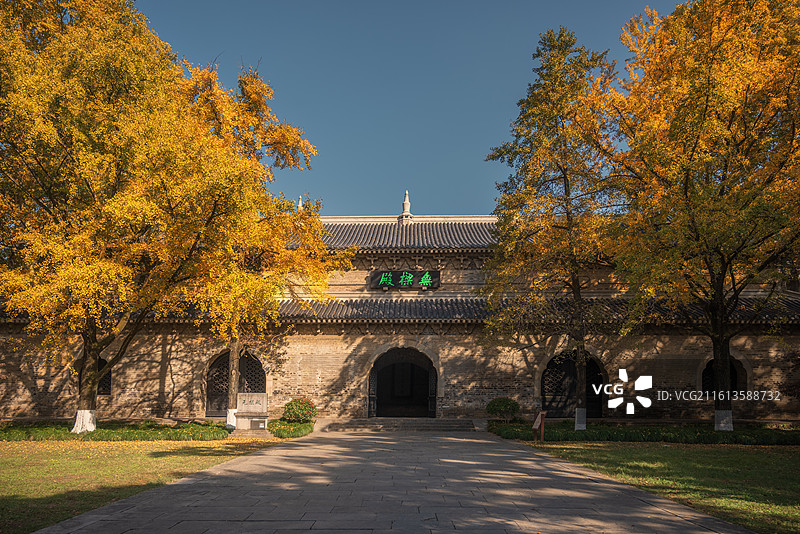 无梁殿秋景图片素材