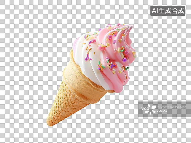 【AI数字艺术】一支卡通冰淇淋图片素材