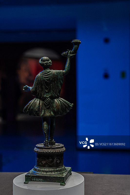 公元1世纪 拉瑞斯小雕像 杭州西湖博物馆 对话庞贝 那不勒斯国家考古博物馆 庞贝文物展图片素材