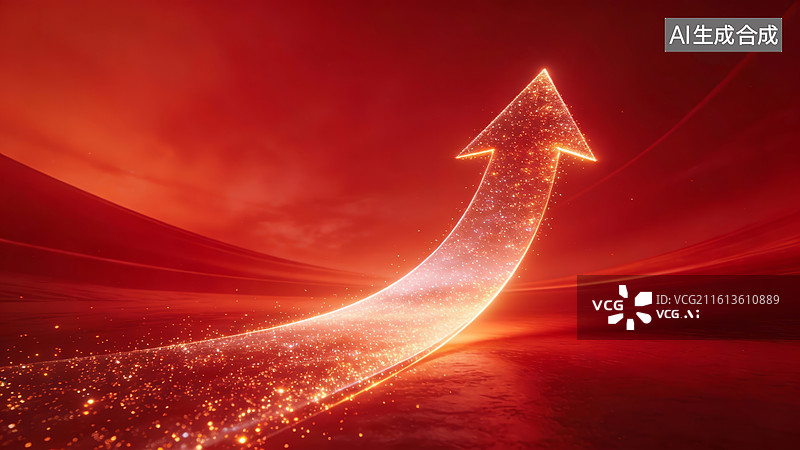 【AI数字艺术】上升的箭头象征增长与成功图片素材