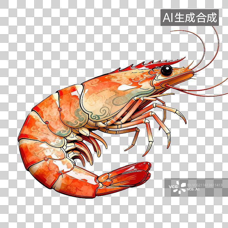 【AI数字艺术】大虾图片素材