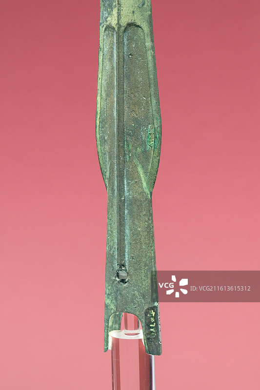 葵子叶铜矛_战国_苏州博物馆_铸河山_中国青铜时代的兵器展图片素材