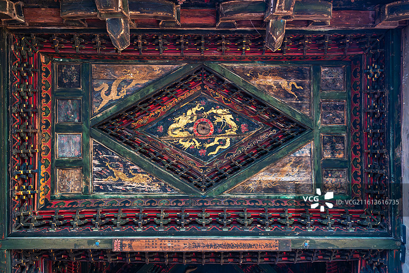 山西应县净土寺藻井图片素材