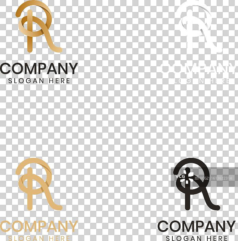 首字母r的抽象风格奢华标志图片素材