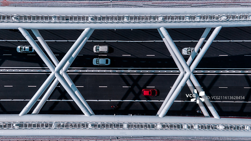 平陆运河钦州一桥俯拍图片素材