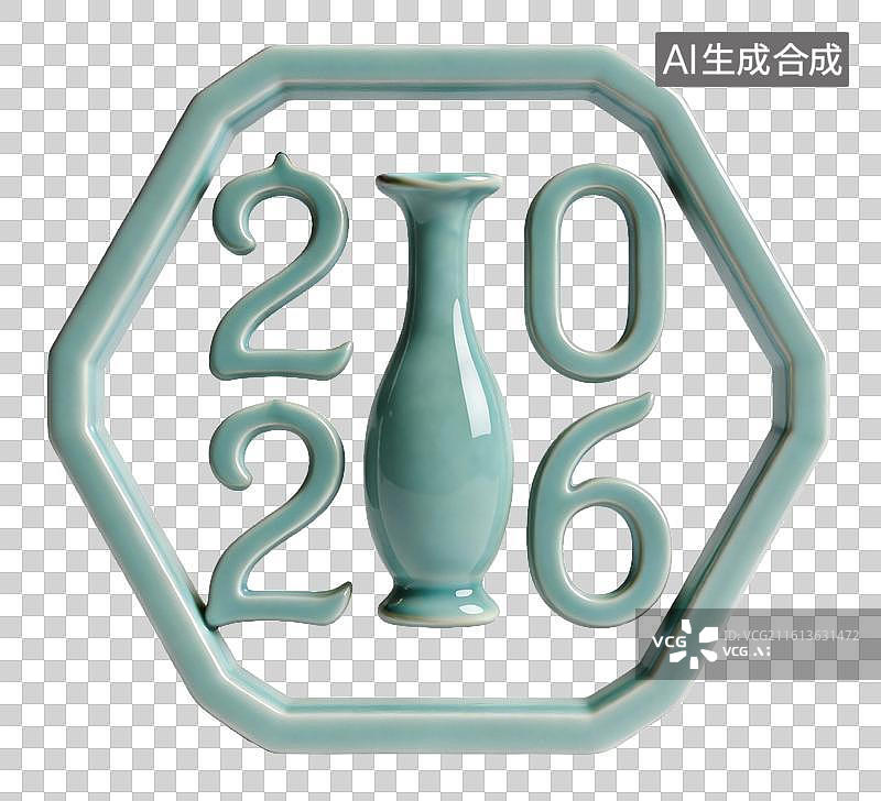 【AI数字艺术】2026 马年青瓷中式数字装饰素材图片素材