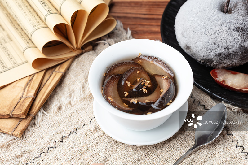 桂花冻梨茶图片素材