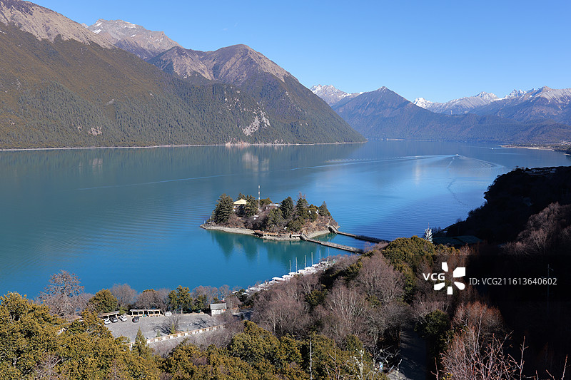 巴松措图片素材