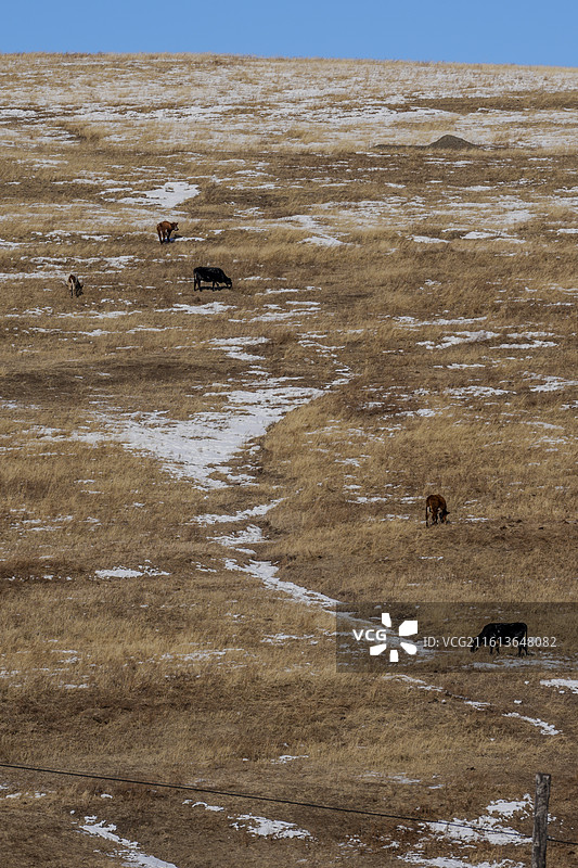 内蒙古乌兰察布去往呼和浩特红石崖景区的途中美景图片素材