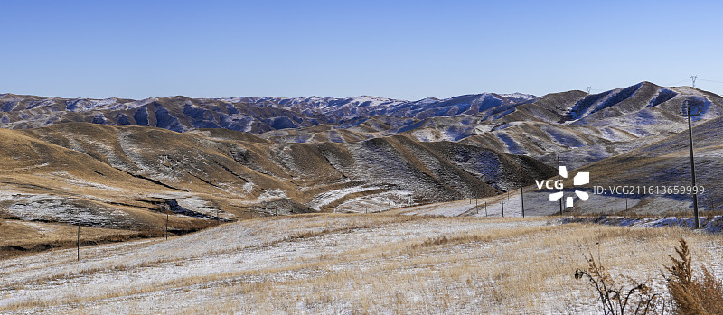 内蒙古乌兰察布去往呼和浩特红石崖景区的途中美景图片素材