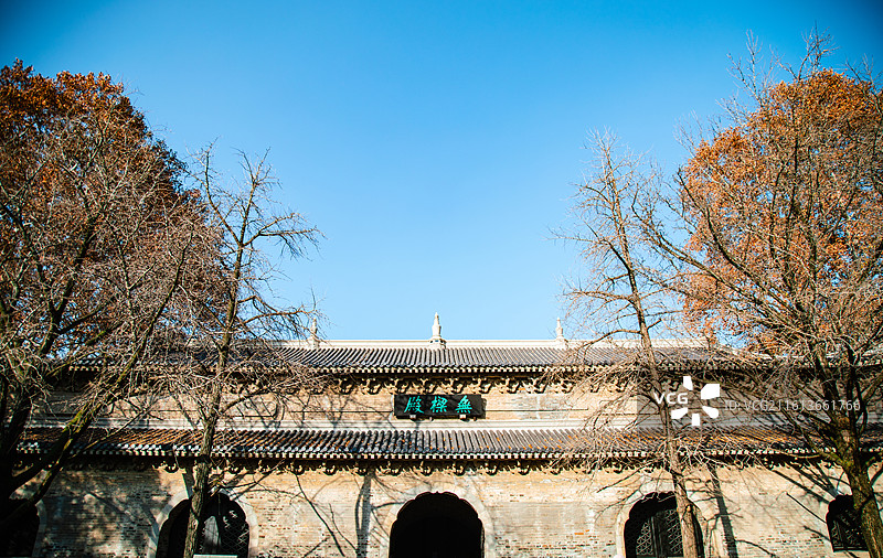 江苏南京钟山风景名胜区灵谷寺无梁殿古建筑景观图片素材