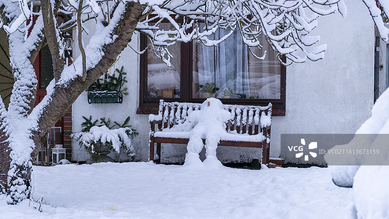 德国汉堡2026年大雪的小镇风景图片素材