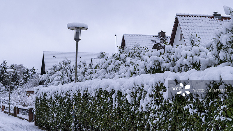 德国汉堡2026年大雪的小镇风景图片素材