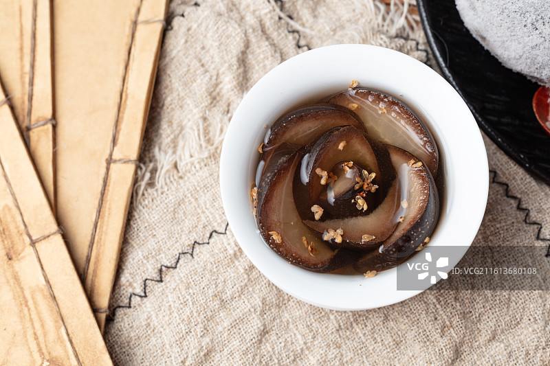 桂花冻梨茶图片素材