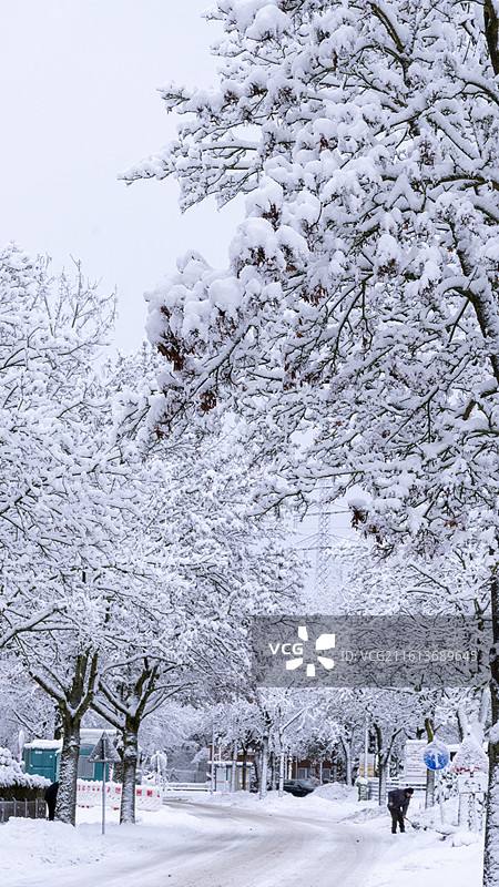 德国汉堡2026年大雪的小镇风景图片素材