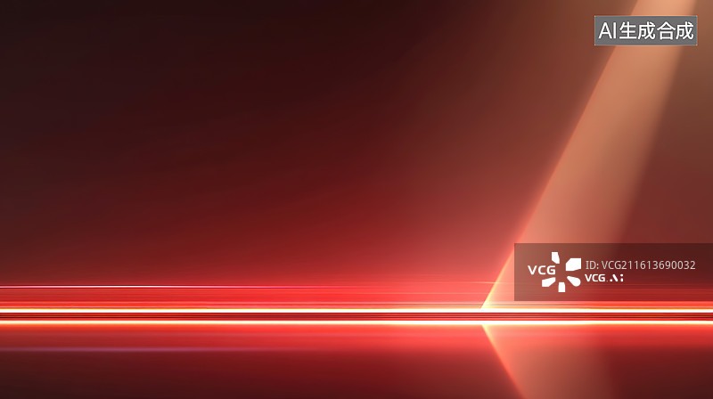 【AI数字艺术】黑色背景下的红色舞台灯光光照效果纯色科技背景图片素材