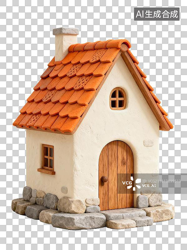 【AI数字艺术】乡村小屋复古风田园建筑场景图片素材