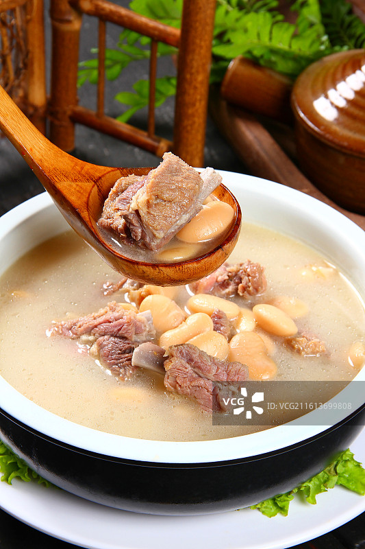 排骨炖芸豆图片素材