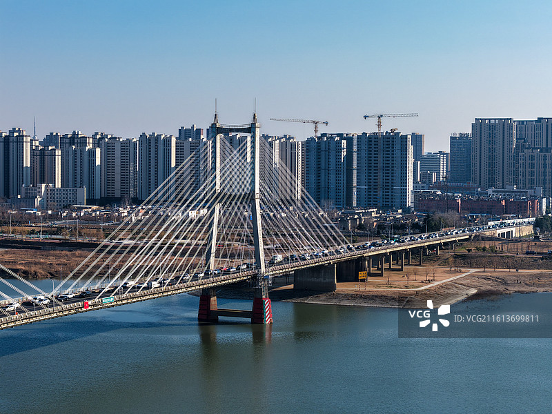 蚌埠解放路淮河大桥风景图片素材