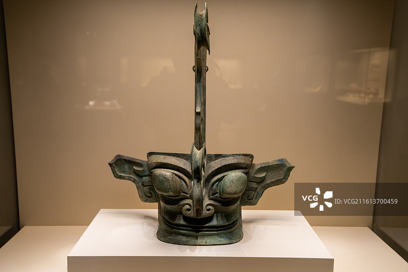 中国国家博物馆三星堆青铜面具图片素材