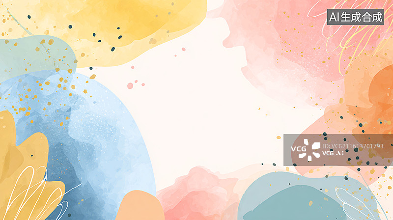 【AI数字艺术】多彩水彩风格装饰背景图图片素材