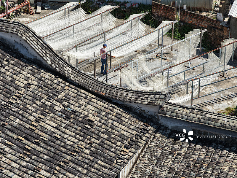 福建闽侯：丝丝线面“拉”响乡村振兴曲图片素材