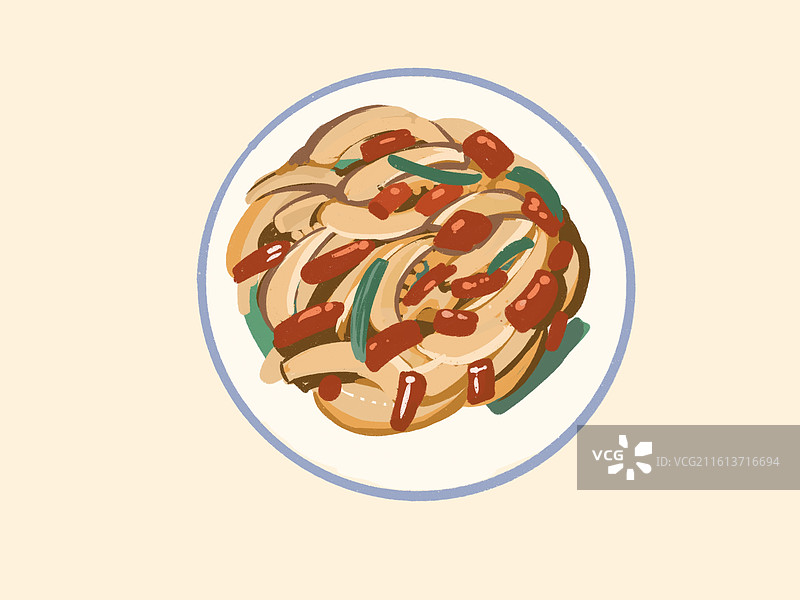 辣椒炒鱿鱼图片素材