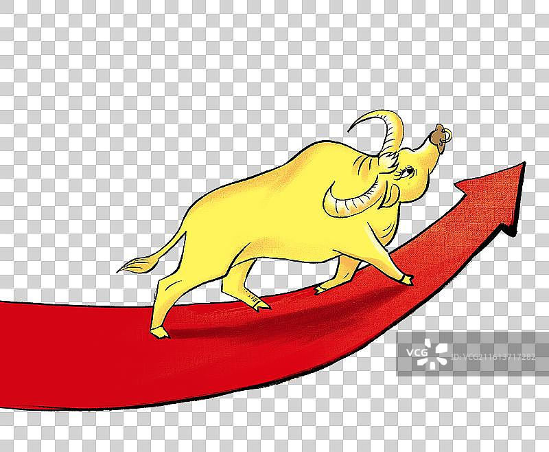 免扣元素：上涨的股市，慢牛股市，牛市图片素材