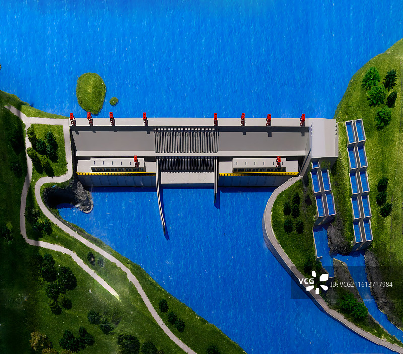 能源基础设施，水电站，模型图片素材