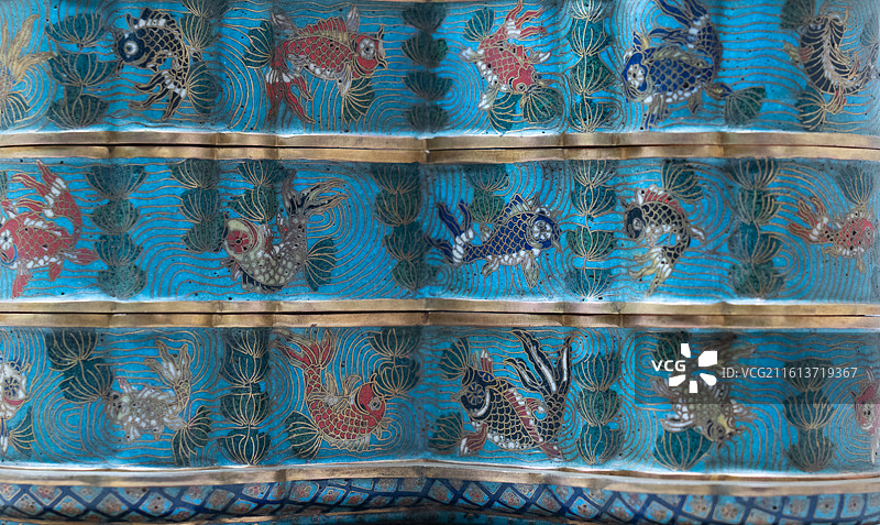 上海博物馆张宗宪捐赠景泰蓝特展文物图片素材