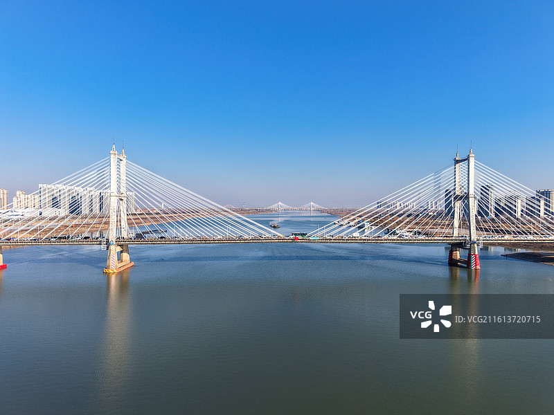 蚌埠解放路淮河大桥风景图片素材