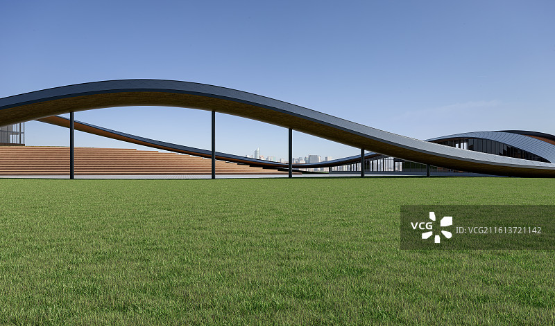 飘带天桥_空中走廊_城市广场_会展中心图片素材