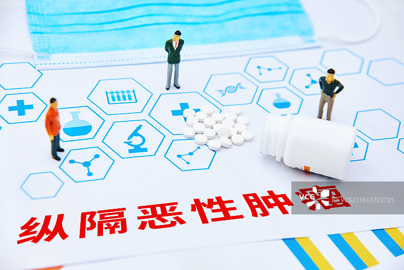 纵隔恶性肿瘤疾病概念图图片素材