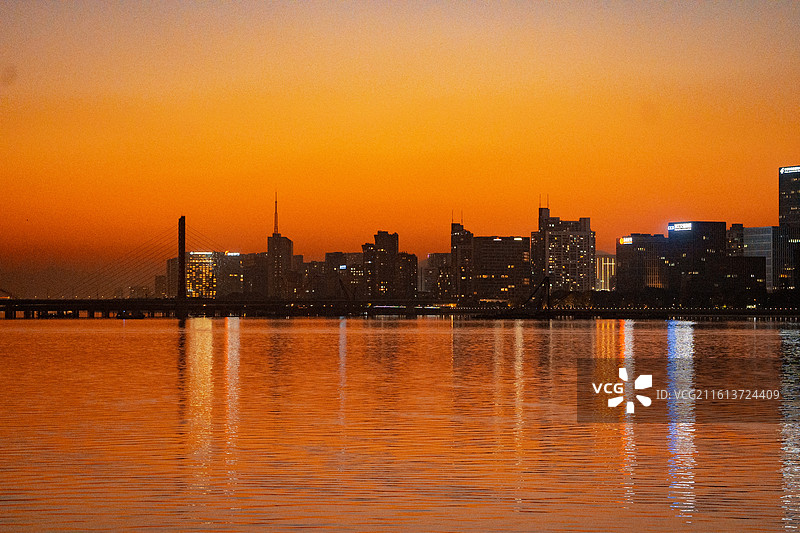 浙江杭州 钱江新城 钱塘江 风光 都市 经济 发展 社会 长三角 未来图片素材