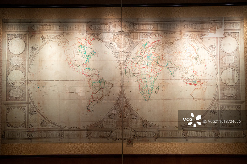 中国第一历史档案馆《坤舆全图》清乾隆朝1736-1795年图片素材