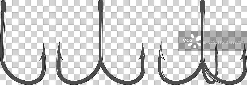 孤立的简易鱼饵鱼钩图片素材