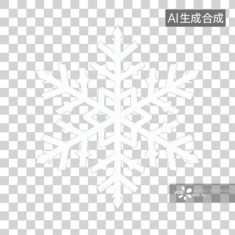 【AI数字艺术】白色背景上的雪花图案图片素材