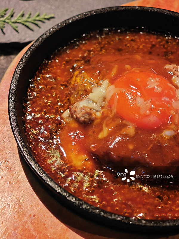 和牛芝士汉堡肉饼 精致创意菜 喜都乃日式居酒屋日本料理店图片素材