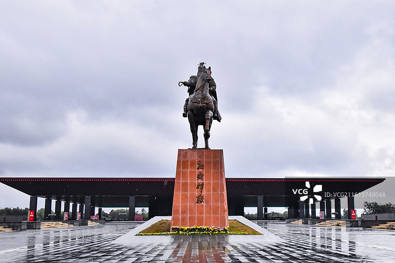 安阳曹操高陵曹操雕像摄影图片素材