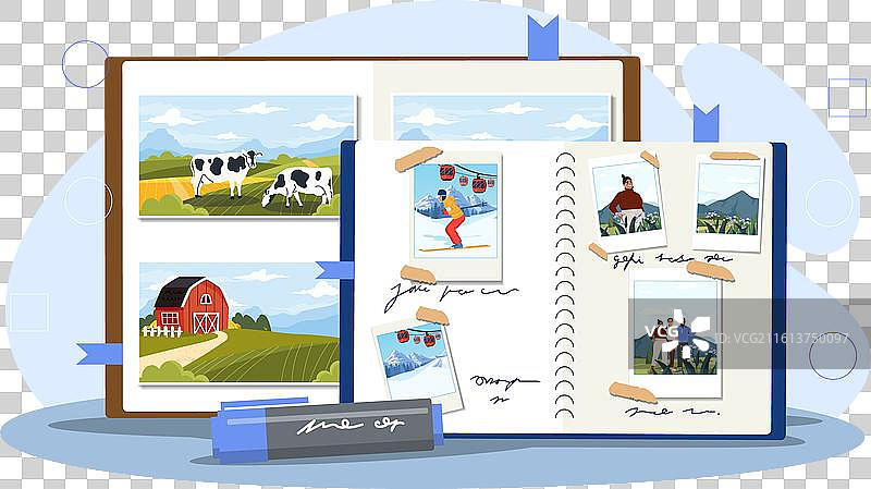 相册概念剪贴簿配照片图片素材