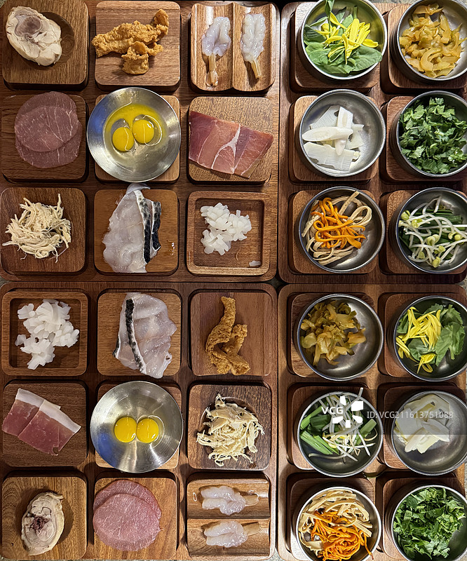 云南过桥米线配菜图片素材
